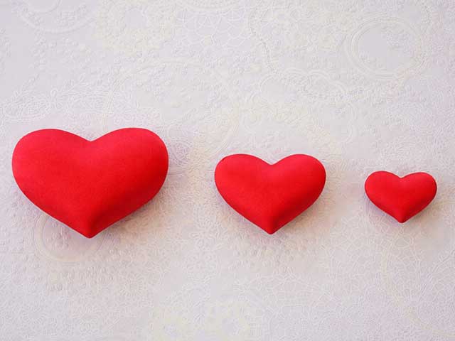 中綿ハートクッション